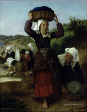 Lavandières de Fouesnant 1869 réalisme William Adolphe Bouguereau Peinture à l'huile